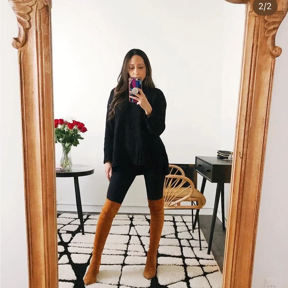Marlo Tan Over-the-Knee Suede Boot